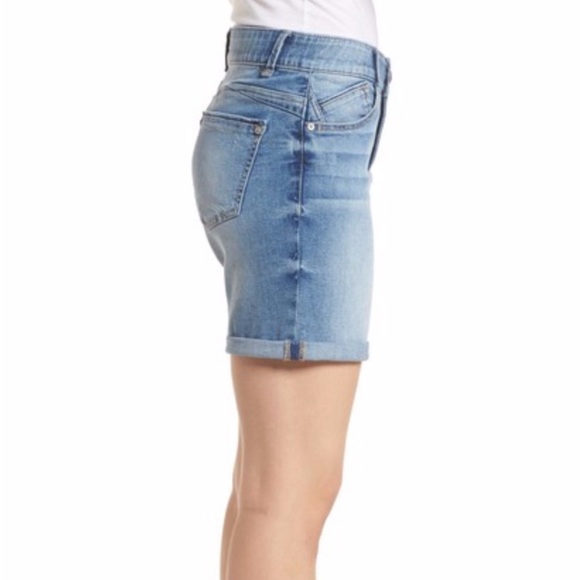 Wit & Wisdom | “Ab Solution” distressed denim Bermuda jean shorts Sz 8 - Picture 2 of 9